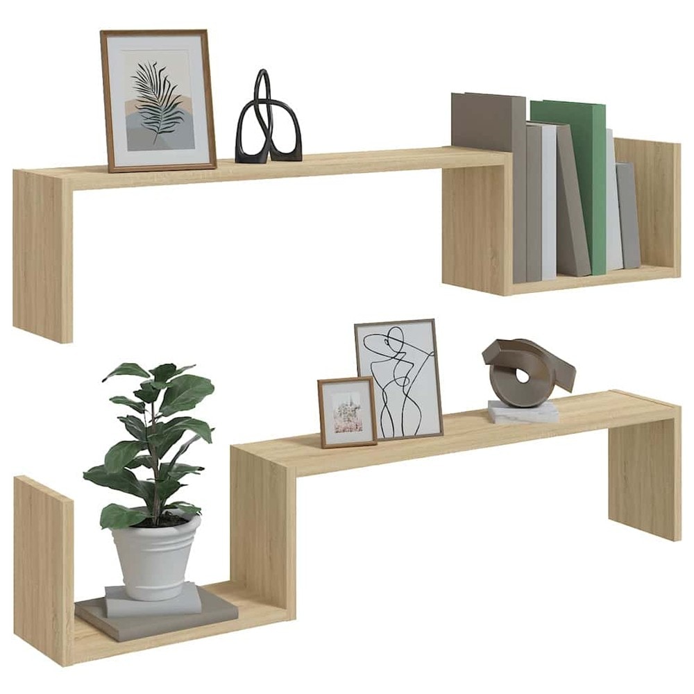 2 seinähyllyä 100×15×20 cm / leijuvat hyllyt piilokiinnityksellä – Tammikuosi