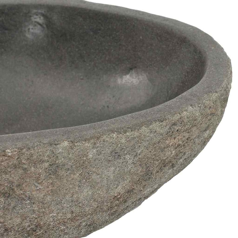 Jokikivinen pesuallas 29–38×24–31×12 cm / soikea luonnonkivinen pesuallas
