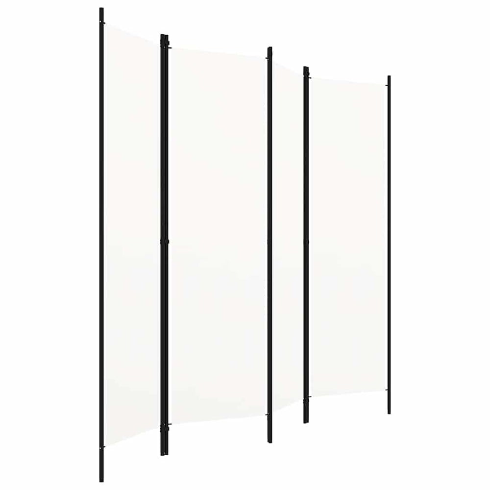 Tilanjakaja 4 paneelia 200×180 cm / sermi / taitettava näkösuoja – Valkoinen
