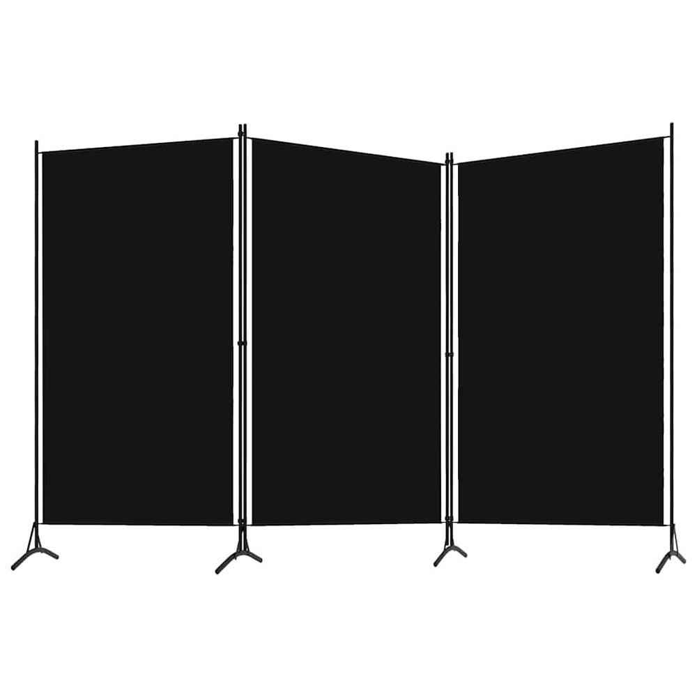 Tilanjakaja 3 paneelia 260×180 cm / sermi / taitettava näkösuoja – Musta