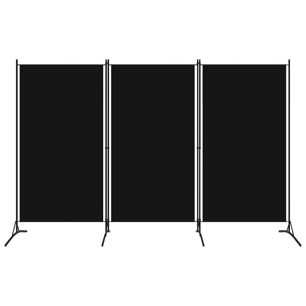 Tilanjakaja 3 paneelia 260×180 cm / sermi / taitettava näkösuoja – Musta