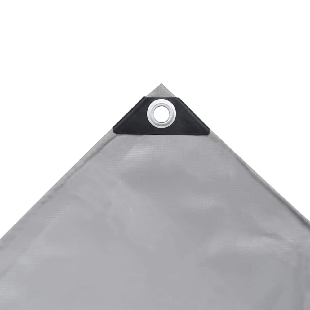 Pressu 3×6 m 650 g/m² / kestävä PVC-pinnoitettu suojapeite metallisilmukoilla – Harmaa