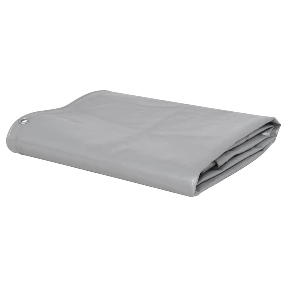 Pressu 3×6 m 650 g/m² / kestävä PVC-pinnoitettu suojapeite metallisilmukoilla – Harmaa