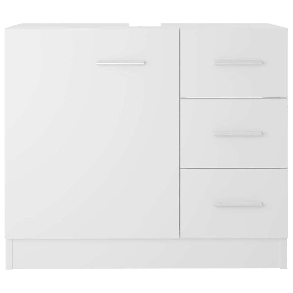 Pesuallaskaappi 63×30×54 cm / allaskaappi / kylpyhuonekaappi 3 laatikolla – Valkoinen