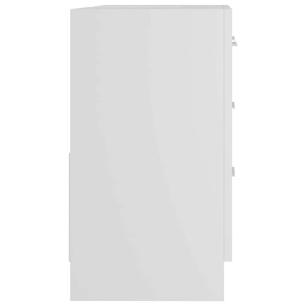 Pesuallaskaappi 63×30×54 cm / allaskaappi / kylpyhuonekaappi 3 laatikolla – Valkoinen