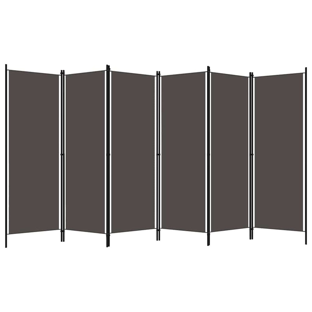 Tilanjakaja 6 paneelia 300×180 cm / sermi / taitettava näkösuoja – Antrasiitti