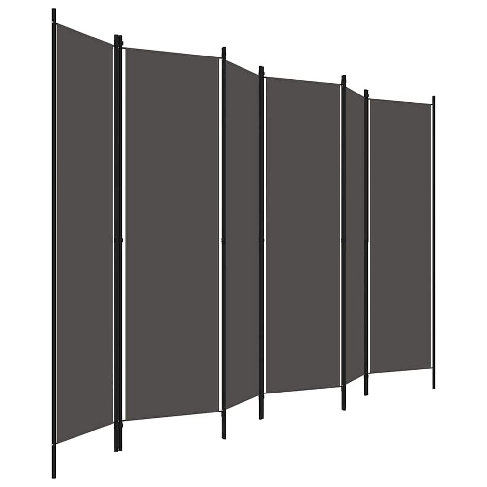 Tilanjakaja 6 paneelia 300×180 cm / sermi / taitettava näkösuoja – Antrasiitti