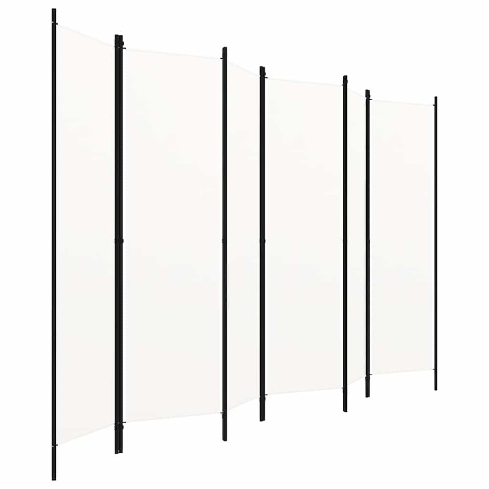 Tilanjakaja 6 paneelia 300×180 cm / sermi / taitettava näkösuoja – Valkoinen