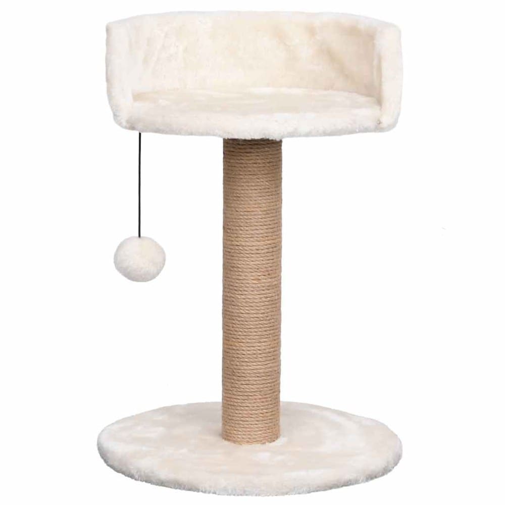 Kissan raapimispuu 49 cm / meriruoholla päällystetty raapimispylväs lepopaikalla – Beige