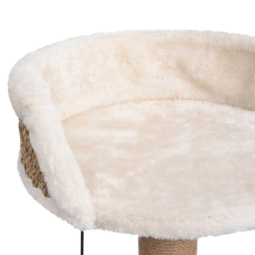 Kissan raapimispuu 49 cm / meriruoholla päällystetty raapimispylväs lepopaikalla – Beige