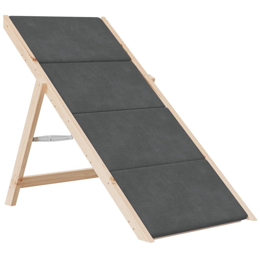 Koiranportaat 105×47×64 cm / kokoontaitettavat liukumattomat portaat lemmikeille – Harmaa/luonnonvärinen