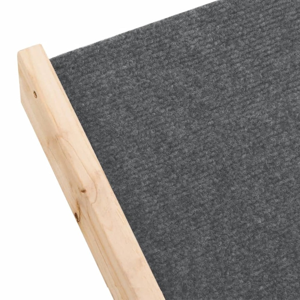 Koiranportaat 105×47×64 cm / kokoontaitettavat liukumattomat portaat lemmikeille – Harmaa/luonnonvärinen