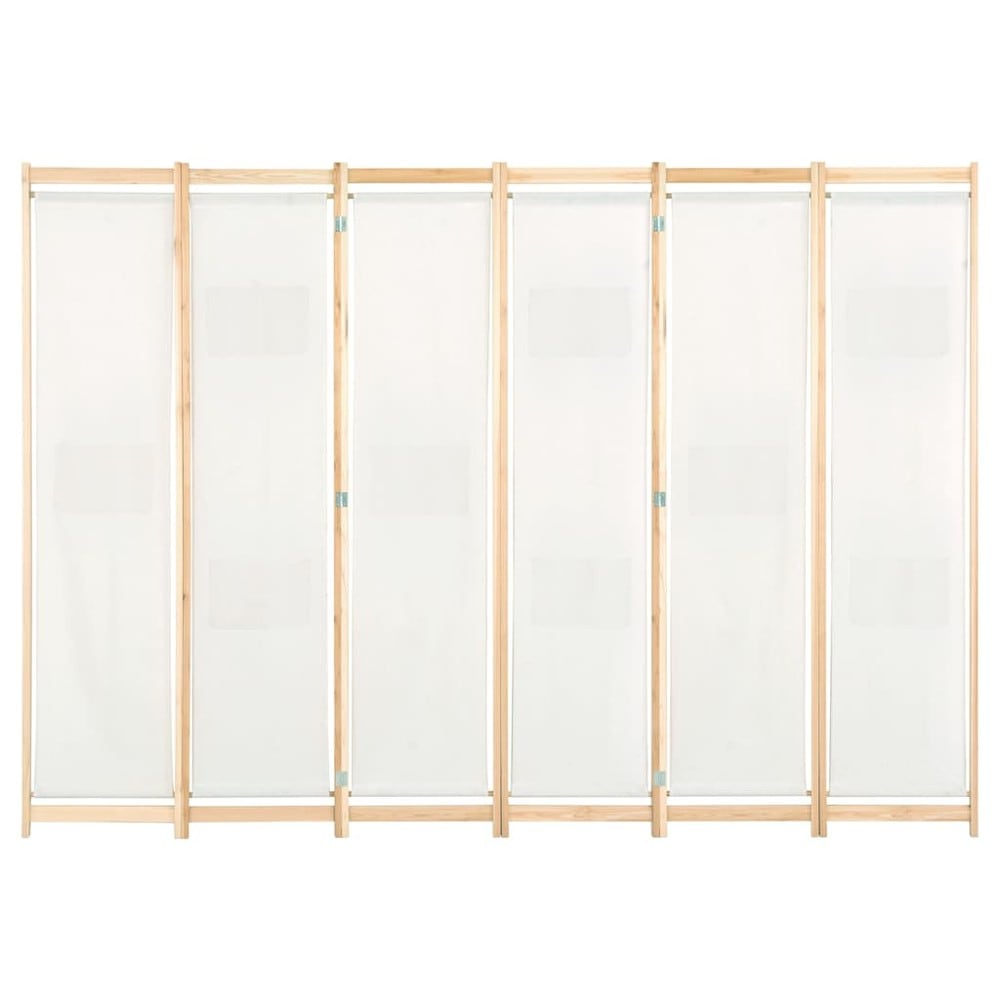 Tilanjakaja 6 paneelia 240×170 cm / sermi / taitettava näkösuoja 9 säilytystaskulla – Beige
