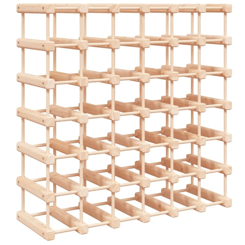 Viiniteline 42 pullolle 68,5×23×68,5 cm / pulloteline massiivimäntypuusta / lattiateline – Luonnonväri