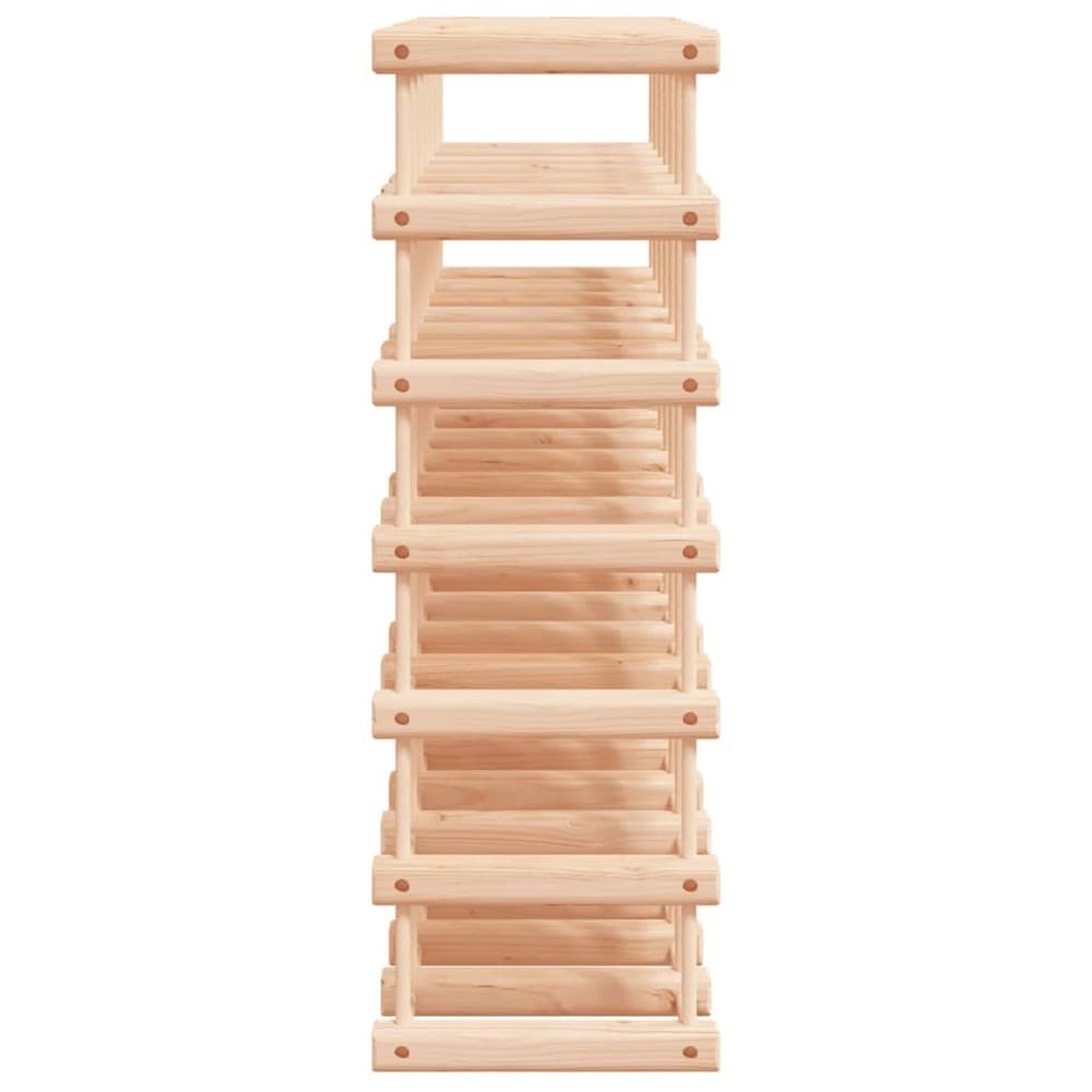 Viiniteline 42 pullolle 68,5×23×68,5 cm / pulloteline massiivimäntypuusta / lattiateline – Luonnonväri
