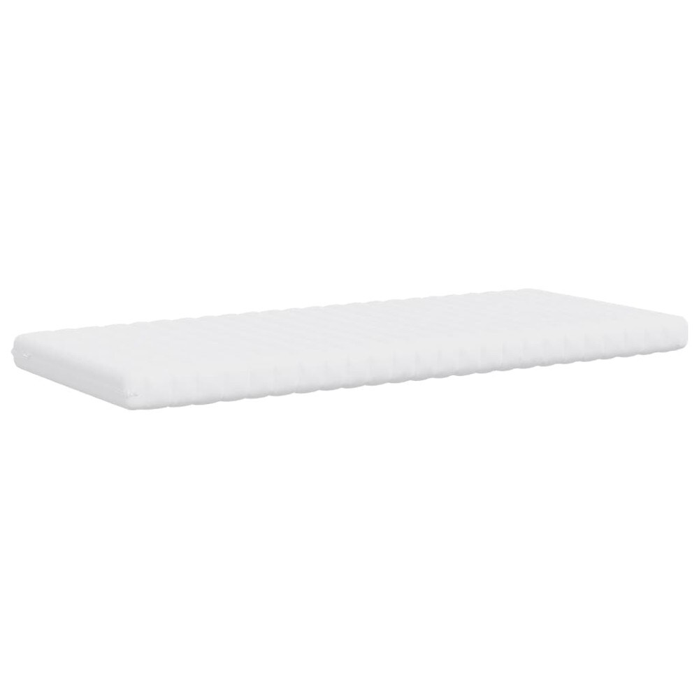 Vaahtomuovipatja 90×200×10 cm / 7-vyöhykkeinen PU-vaahtopatja / kovuus 20 ILD – Valkoinen