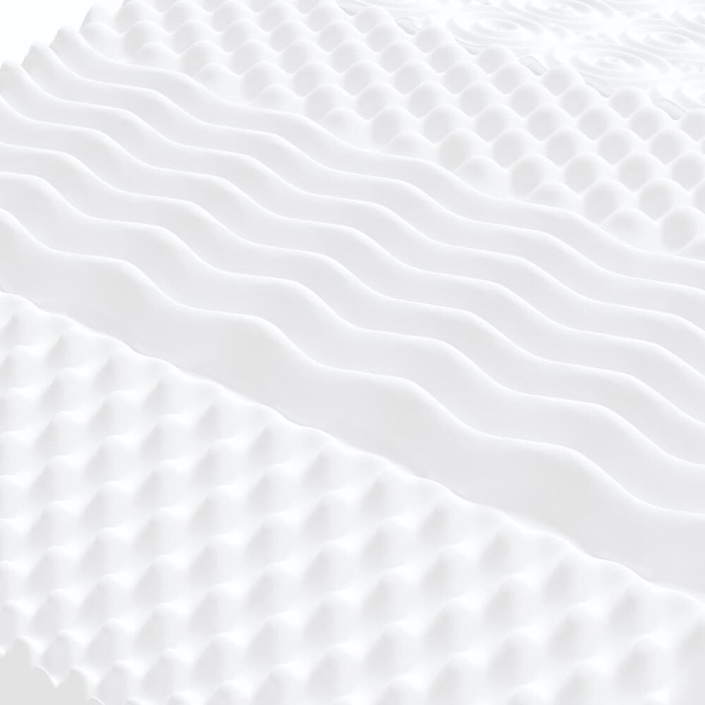 Vaahtomuovipatja 90×200×10 cm / 7-vyöhykkeinen PU-vaahtopatja / kovuus 20 ILD – Valkoinen