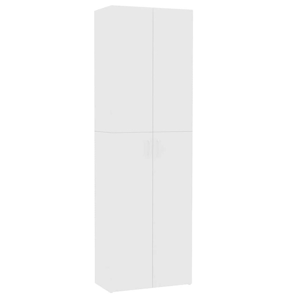 Toimistokaappi 60×32×190 cm / asiakirjakaappi / lattialle sijoitettava säilytyskaappi 5 hyllyllä – Valkoinen