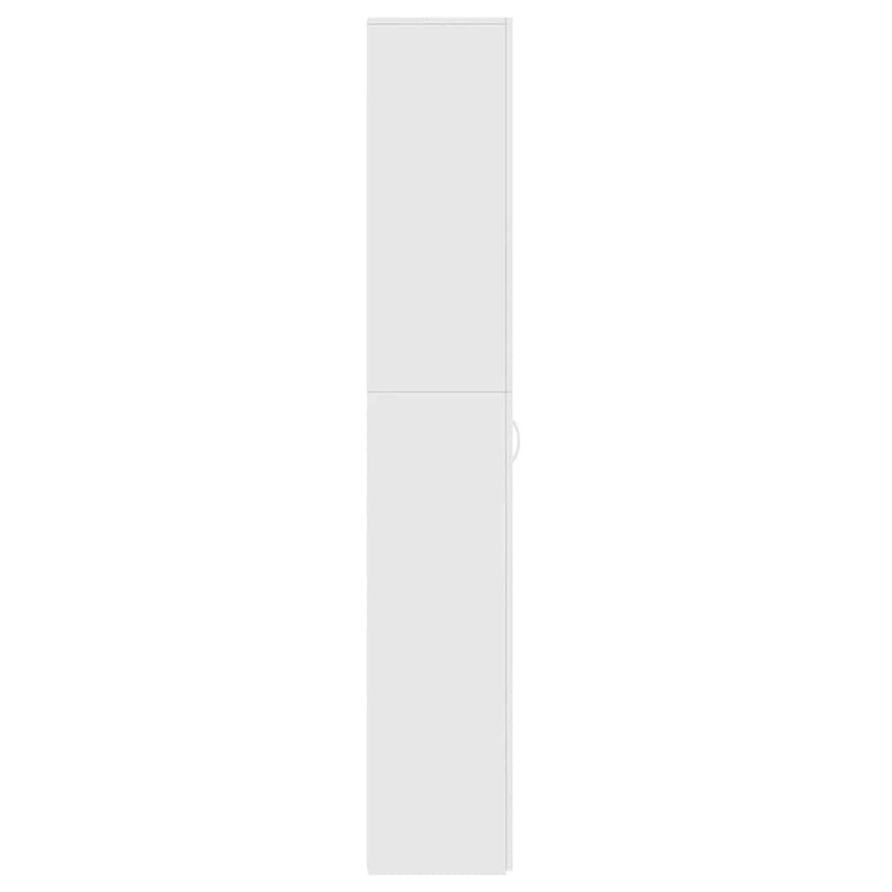 Toimistokaappi 60×32×190 cm / asiakirjakaappi / lattialle sijoitettava säilytyskaappi 5 hyllyllä – Valkoinen