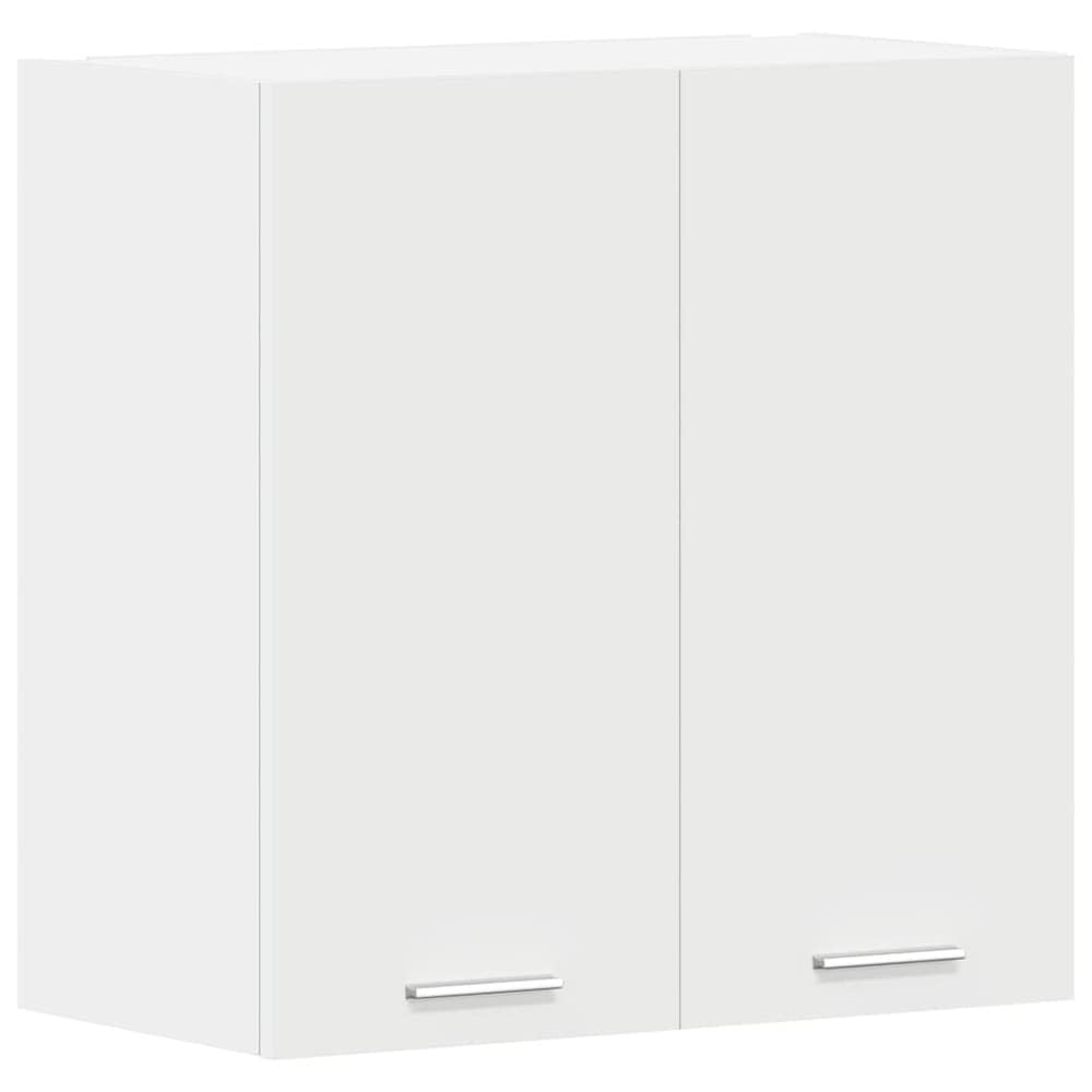 Keittiön yläkaappi 60×31×60 cm / keittiökaappi 2 hyllyllä ja ovilla / seinäkaappi – Valkoinen
