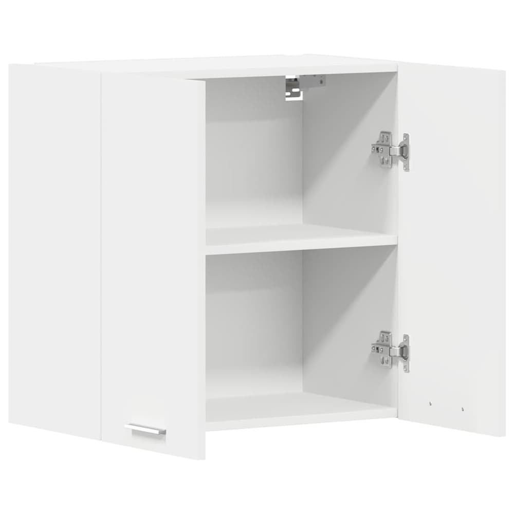 Keittiön yläkaappi 60×31×60 cm / keittiökaappi 2 hyllyllä ja ovilla / seinäkaappi – Valkoinen