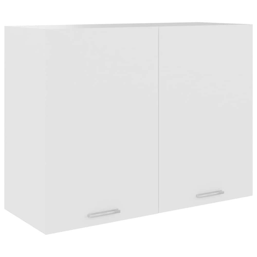 Keittiön yläkaappi 80×31×60 cm / keittiökaappi 2 hyllyllä ja ovilla / seinäkaappi – Valkoinen