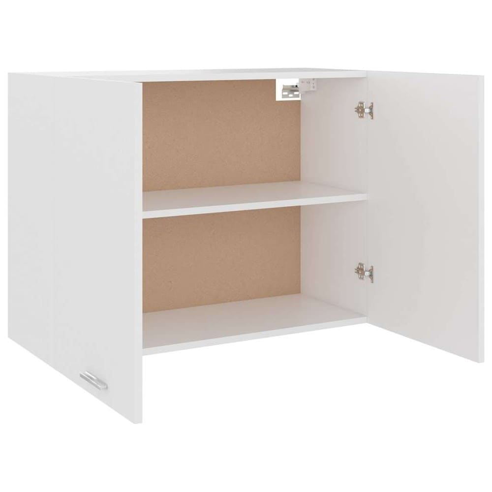 Keittiön yläkaappi 80×31×60 cm / keittiökaappi 2 hyllyllä ja ovilla / seinäkaappi – Valkoinen