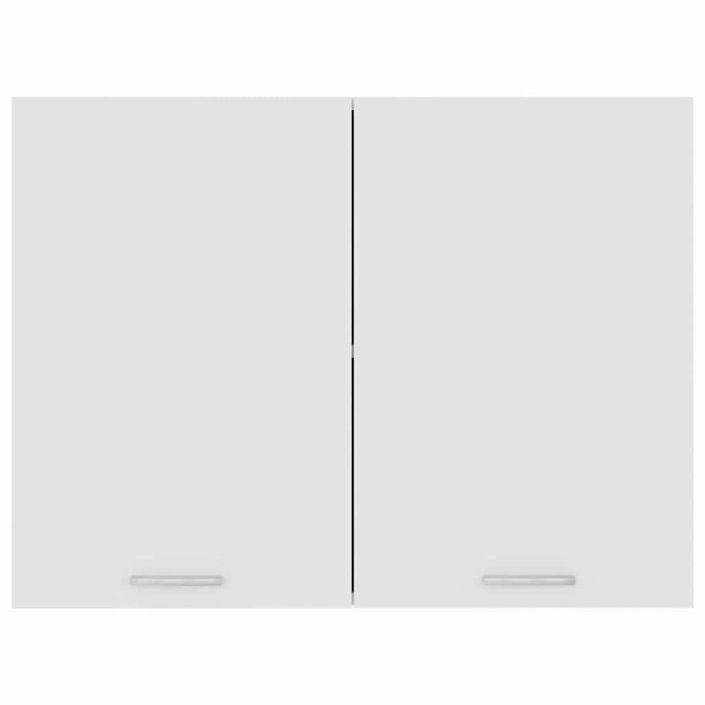 Keittiön yläkaappi 80×31×60 cm / keittiökaappi 2 hyllyllä ja ovilla / seinäkaappi – Valkoinen