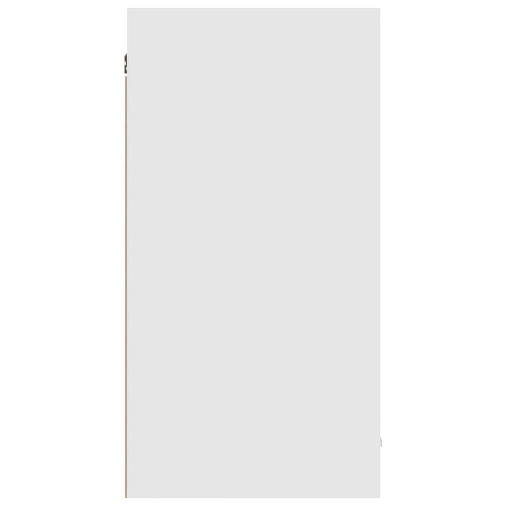 Keittiön yläkaappi 80×31×60 cm / keittiökaappi 2 hyllyllä ja ovilla / seinäkaappi – Valkoinen