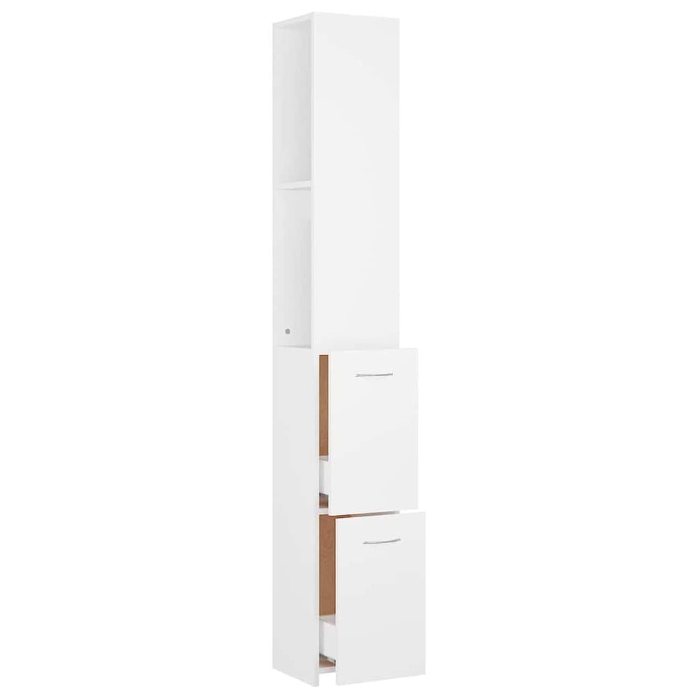 Kylpyhuonekaappi 25×26,5×170 cm / kapea korkea kaappi / säilytyskaappi – Valkoinen