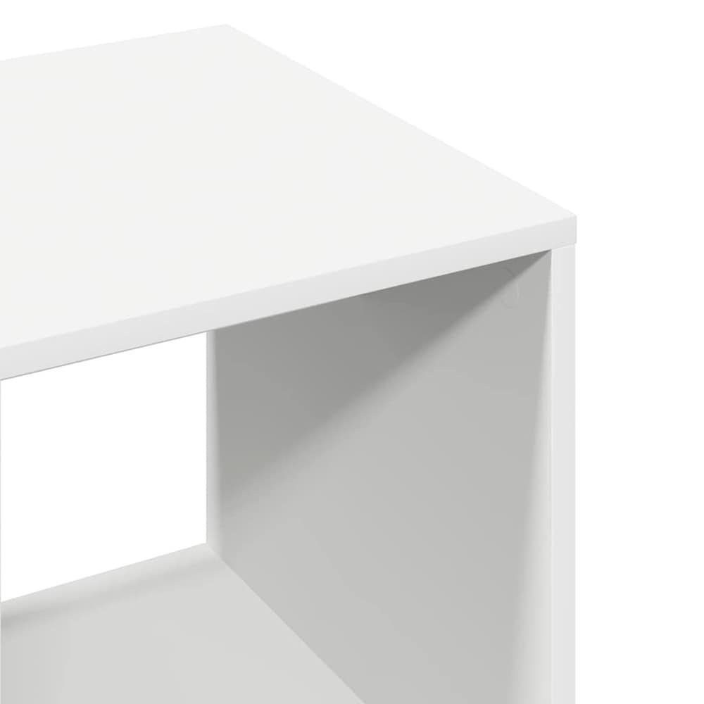 Avoin vaatekaappi 80×40×110 cm / matala vaatesäilytys vaatetangolla ja 3 hyllyllä – Valkoinen