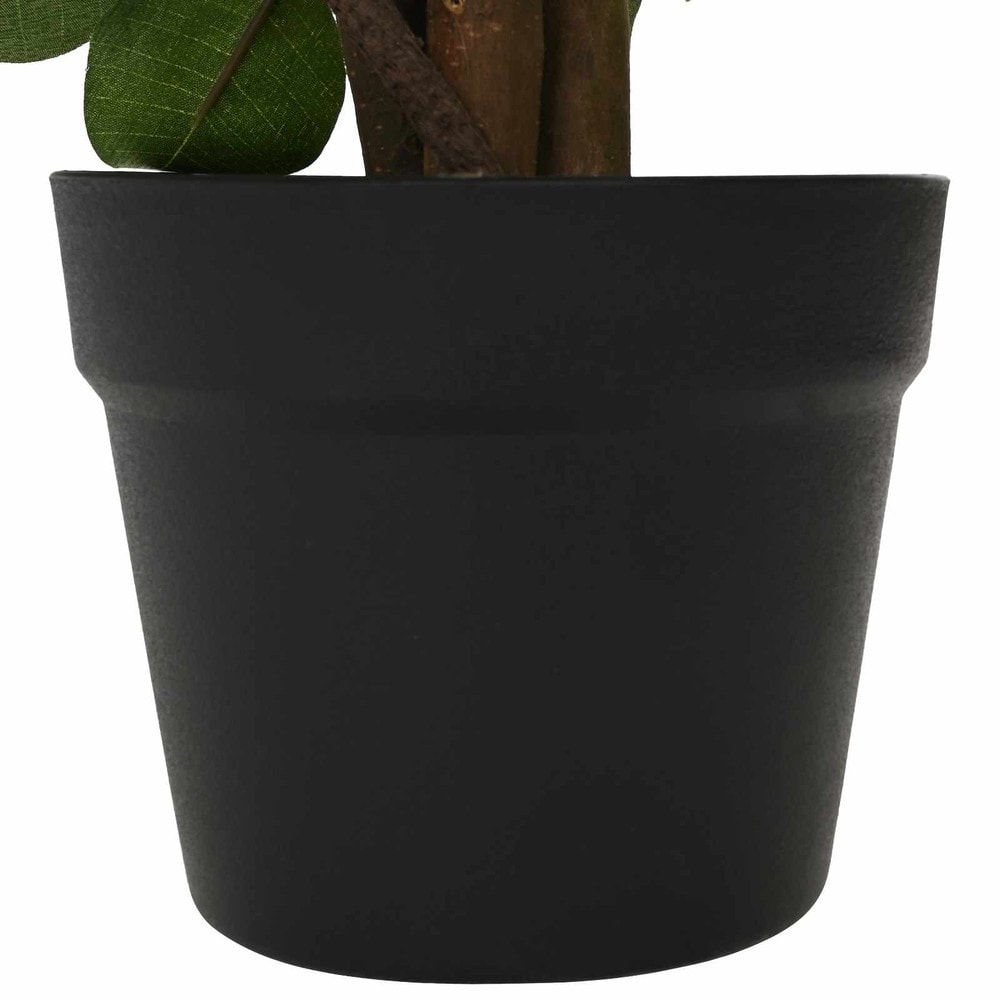Tekofikus 60 cm / tekokasvi kangaslehdillä ja puurungolla / koristekasvi – Vihreä