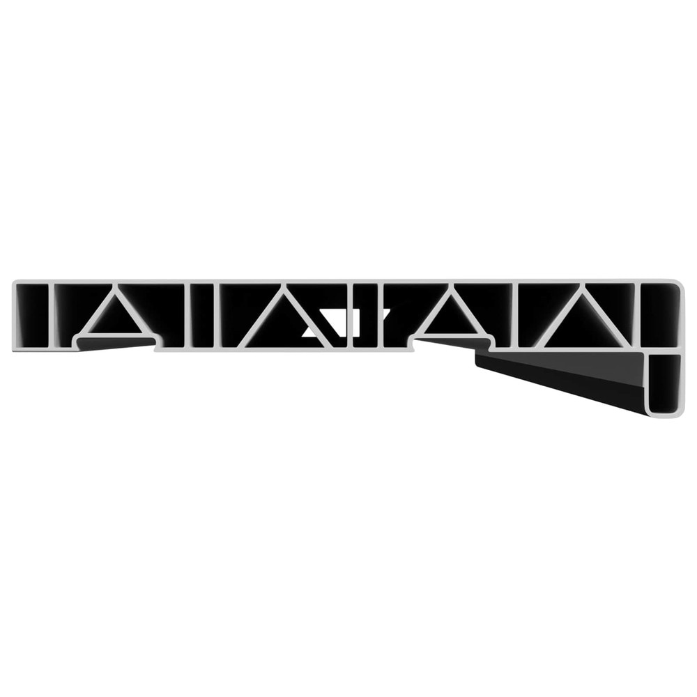 Ikkunalauta 120×20×4,5 cm / PVC-ikkunalauta päätykappaleilla – Musta puujäljitelmä