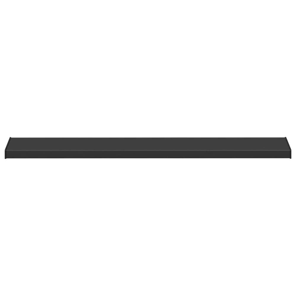 Ikkunalauta 140×20×4,5 cm / PVC-ikkunalauta päätykappaleilla – Musta puujäljitelmä