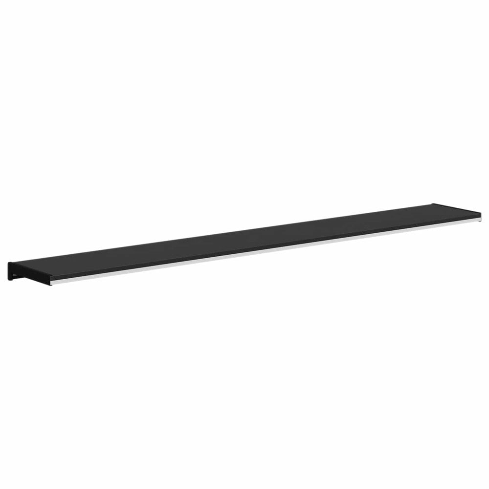 Ikkunalauta 140×20×4,5 cm / PVC-ikkunalauta päätykappaleilla – Musta puujäljitelmä