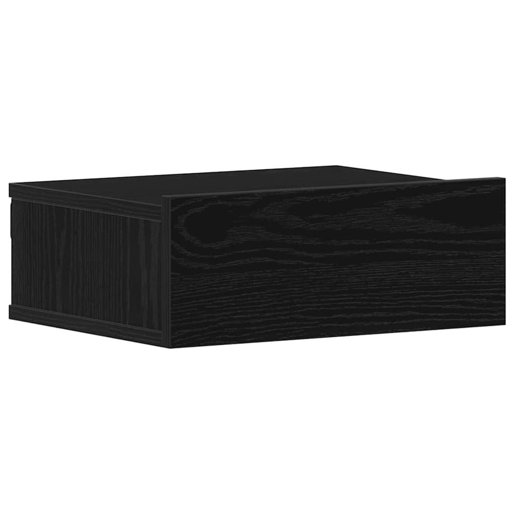 Ripustettava yöpöytä 40x32x15 cm – Svart tammi / Seinälle ripustettava yöpöytä / Yöpöytä, jossa on laatikko