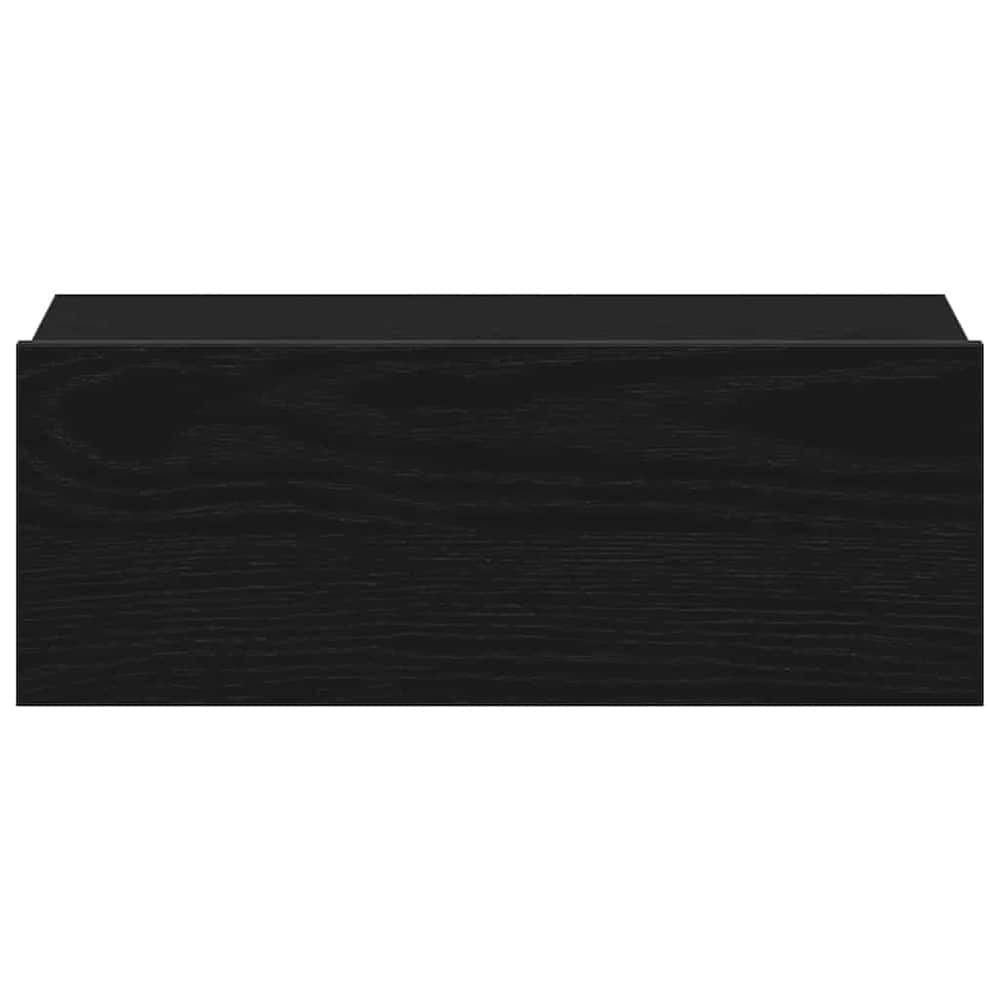Ripustettava yöpöytä 40x32x15 cm – Svart tammi / Seinälle ripustettava yöpöytä / Yöpöytä, jossa on laatikko