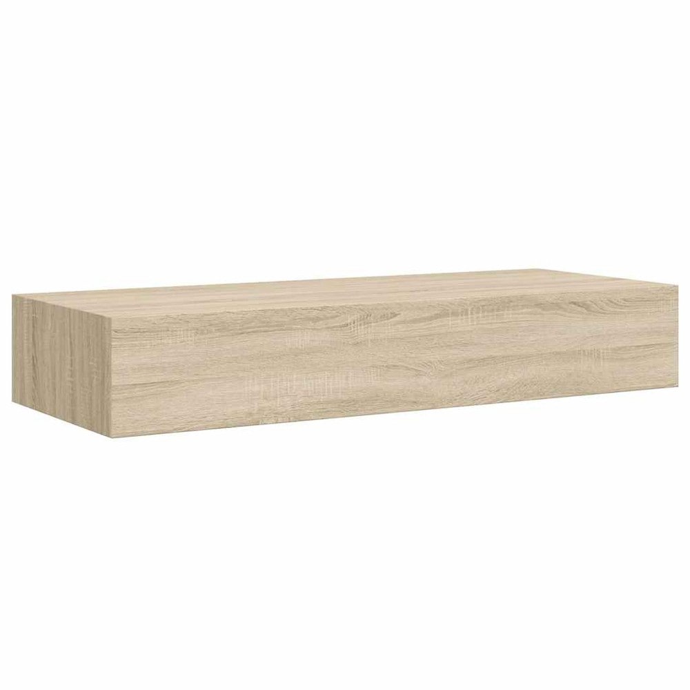 Seinähylly, jossa on laatikko, 2 kpl, 60 cm – Tammi / Laatikkohyllyt / Ripustettavat laatikkohyllyt