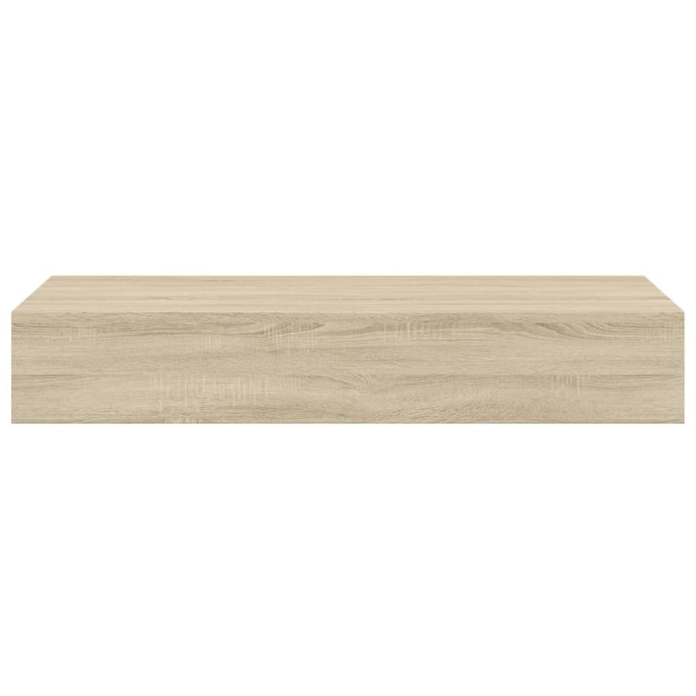Seinähylly, jossa on laatikko, 2 kpl, 60 cm – Tammi / Laatikkohyllyt / Ripustettavat laatikkohyllyt