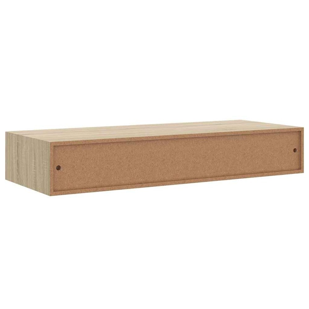 Seinähylly, jossa on laatikko, 2 kpl, 60 cm – Tammi / Laatikkohyllyt / Ripustettavat laatikkohyllyt