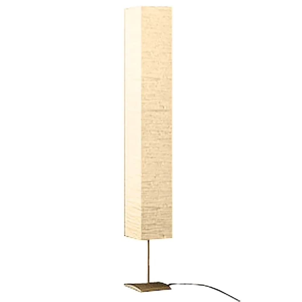 Lattiavalaisin 170 cm – Beige / Riisipaperinen lattiavalaisin / Tunnelmavalaisin, jossa on jalkakytkin