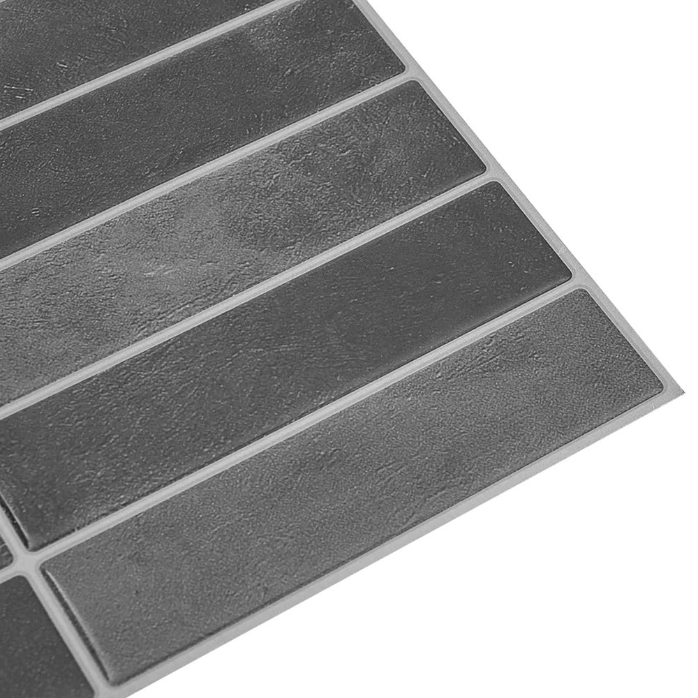 10 kpl itseliimautuvia seinälaattoja 29×23 cm / koristelevyt / seinäkoriste – Harmaa