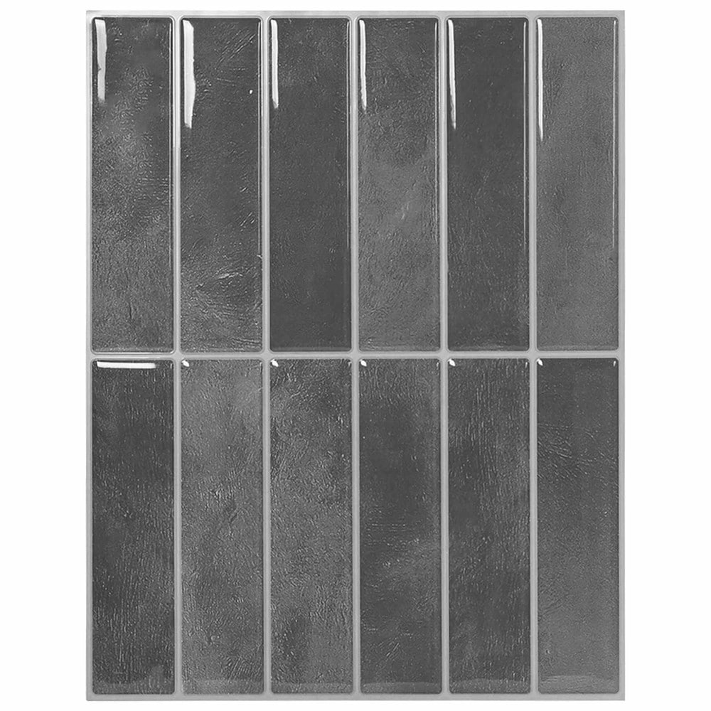 10 kpl itseliimautuvia seinälaattoja 29×23 cm / koristelevyt / seinäkoriste – Harmaa