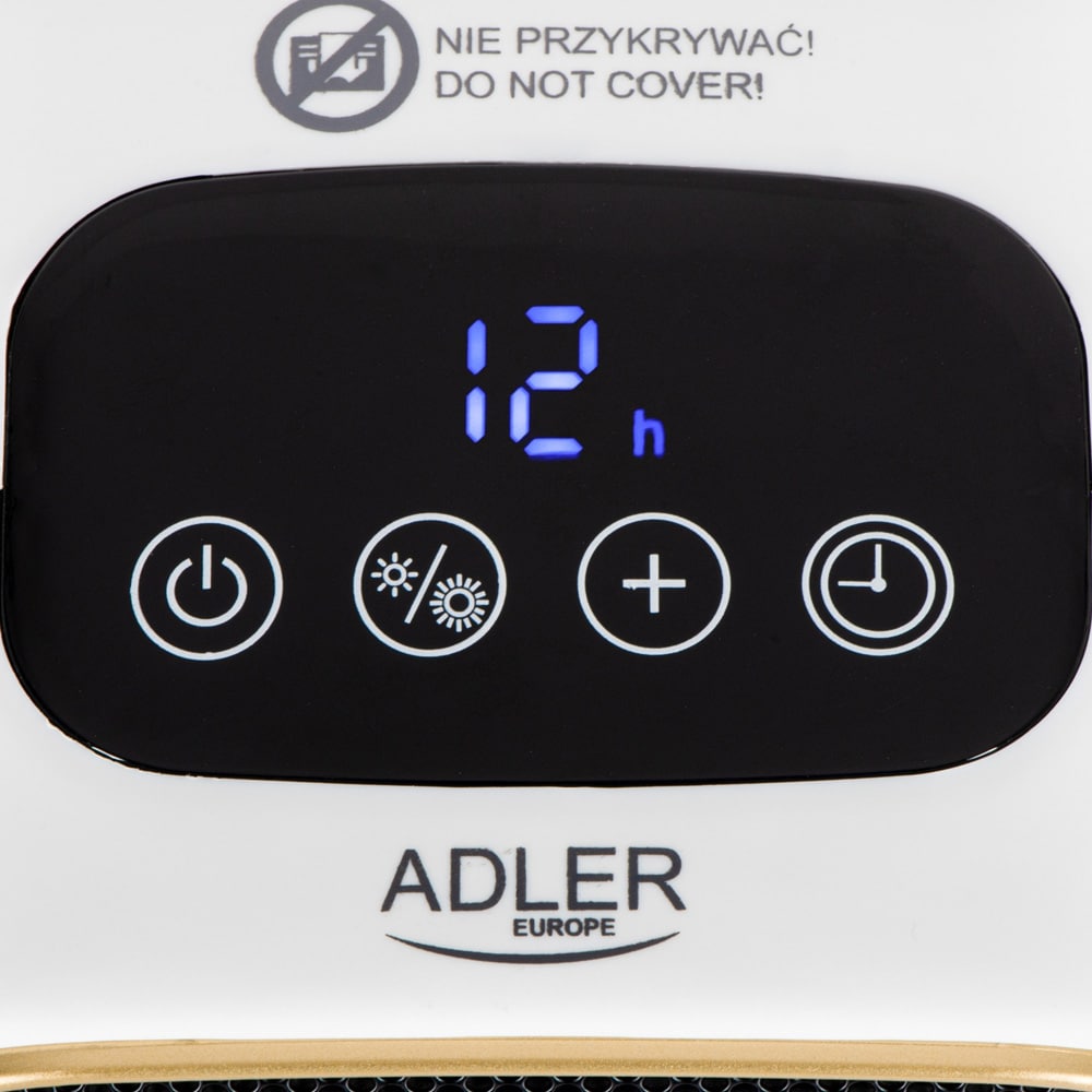 Adler-keraaminen lämpöpuhallin 1000 W, ajastimella / Kannettava keraaminen lämmitin / Sähköinen huonelämmitin