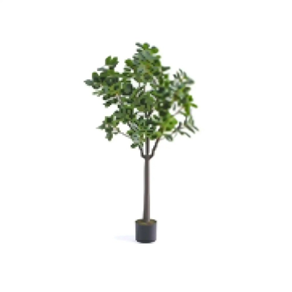 Tekopuu sementtiruukussa, 135 cm / Koristeellinen tekokasvi ruukussa / Lattialle sijoitettava tekopuu