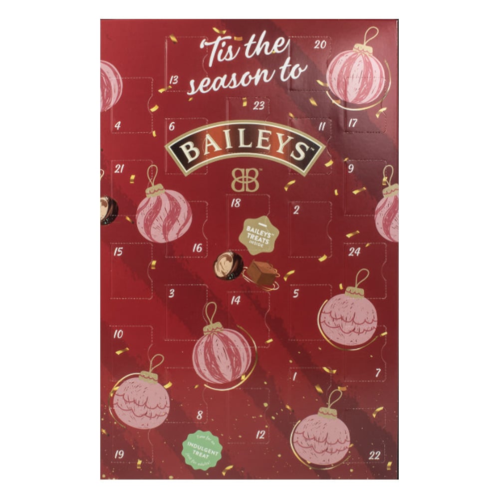Baileys-joulukalenteri, 262 g / Liköörisuklaakalenteri / Joulukalenteri, jossa on praliineja ja fudgea