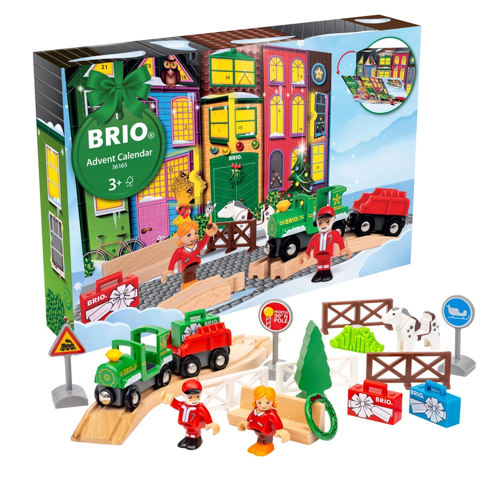 BRIO-joulukalenteri 2026 / BRIO World -joulukalenteri / Lelukalenteri, jossa on junia ja hahmoja