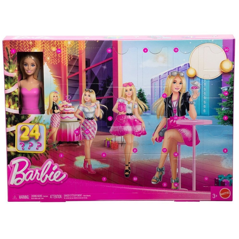 Barbie Fab -joulukalenteri 2026 / Joulukalenteri, jossa on nukke / Lelukalenteri, jossa on vaatteita