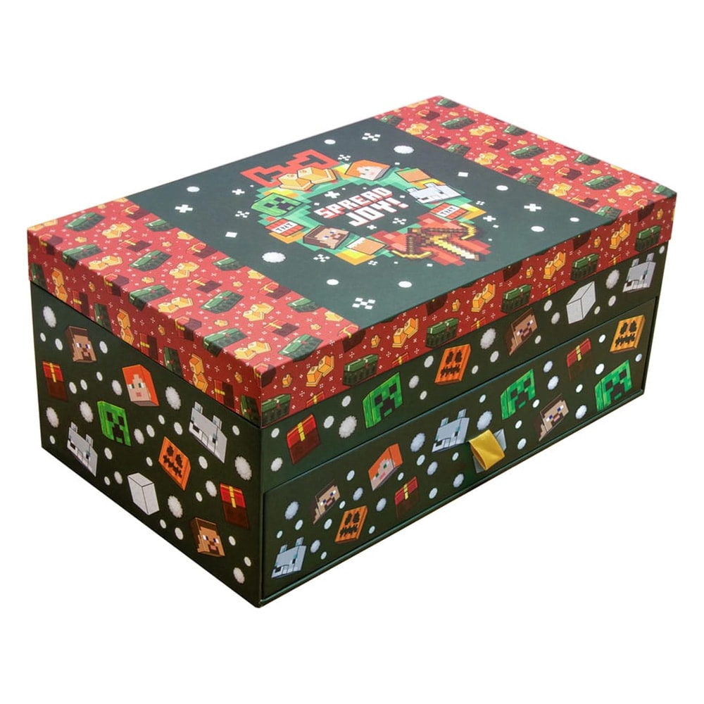 Minecraft Keepsake Box -joulukalenteri / Minecraft-joulukalenteri / Lahjakalenteri, jossa on säilytystilaa