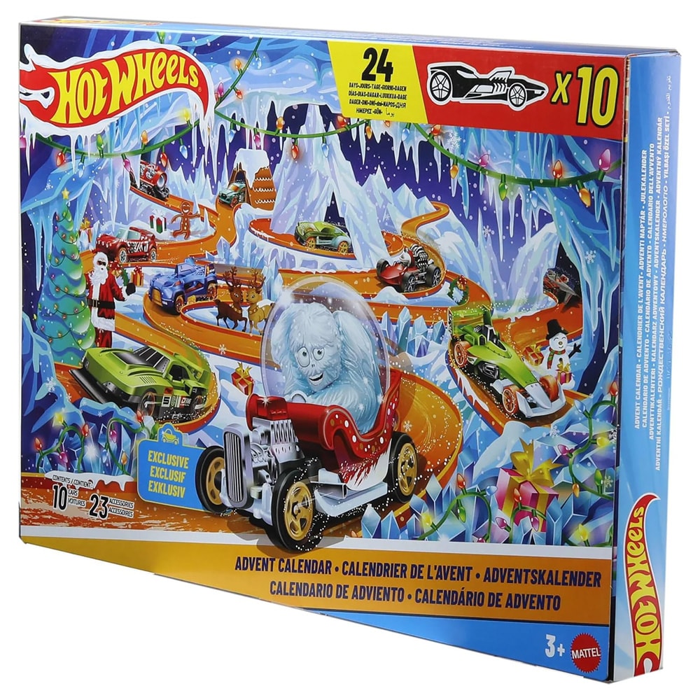 Hot Wheels -joulukalenteri 2026 / Leluautoilla varustettu kalenteri / Hot Wheels -joulukalenteri